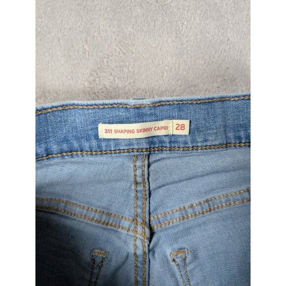 Levis 311 Shaping Skinny Capri Jeans Womens Size 28 Black Streetwear Casual - Picture 2 of 11